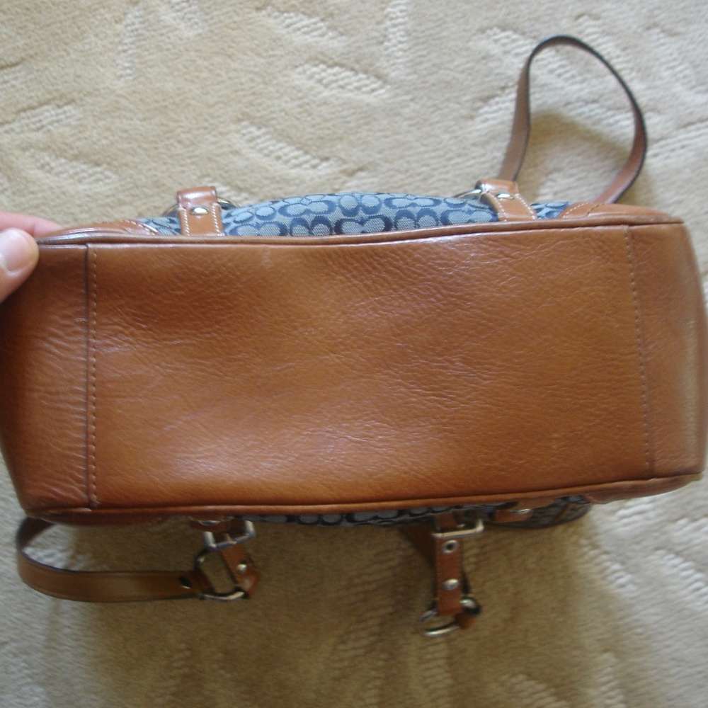 COACH B0849-F11526 Tote Purse Blue Canvas VG Cond. - Picture 5 of 7